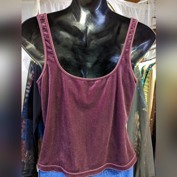 90's Ladies Velvet tank top - Picture 3 of 4